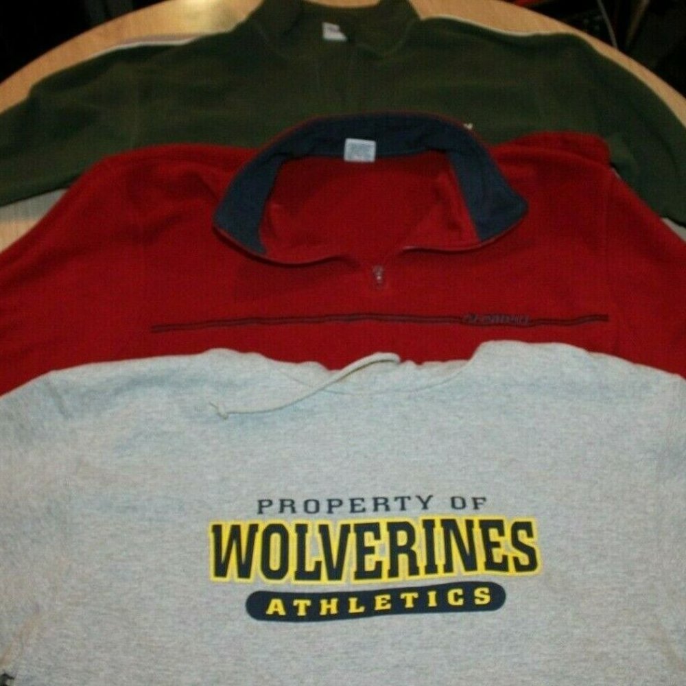 3 Men's Sweatshirts Pullovers Size XL - (2) Old Navy Fleece (1) U of M Michigan